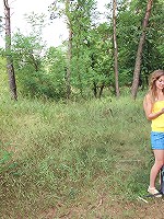 Publicly petting her teenage body