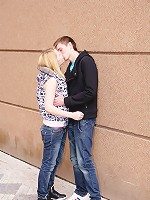 Blonde riding a massive beefstick