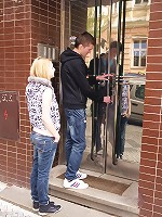 Blonde riding a massive beefstick