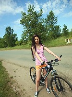 Amazing teen girl pleasures body