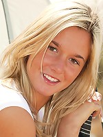 Teenage sweetie outdoor in a tent