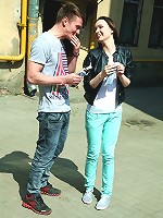 Teen brunette screwed doggystyle