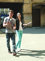 Teen snorkeling his large pecker