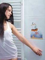 Teenage chick using a rubber duck