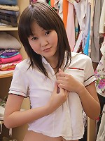 Innocent japanese teenager plays