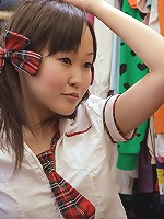 Innocent japanese teenager plays