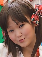 Innocent japanese teenager plays