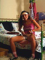 Rubbing snatch with a cola bottle