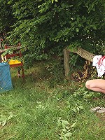 Blonde teenage cutie masturbating