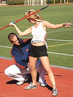 A horny dude jizzing in her mouth