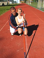 A horny dude jizzing in her mouth