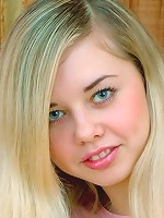 Hot blonde teen with a small dog