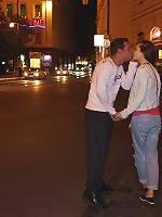 Horny fellow cumming on her butt