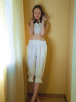 Innocent looking teenager petting