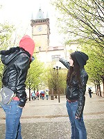 Lesbian beauties enjoy massaging