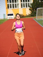 Running brunette fondling herself