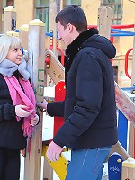 Handsome blonde pleasuring boner