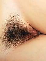 Very hairy brunette petting cooch