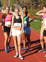 Sporty teenagers enjoy showering