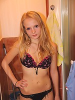 Young teenage cutie in the shower