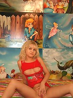 A chick touching herself sexually