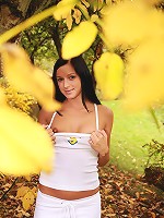 Having a big orgasm in the forest