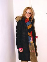 Beautiful teenage chick undresses