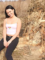 Horny chick outdoor masturbation