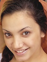 A horny latina masturbates alone