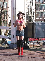 Public teenie nudity in Amsterdam