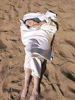 Natural teen brunette goes naked