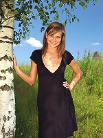 Natural brunette teenager outdoor