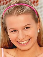 Cutie loves using her pink dildo