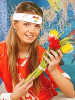 Dutch teen cutie toying her pussy