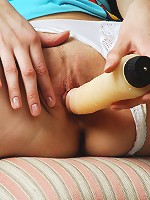 Teenie cutie toying her wet pussy