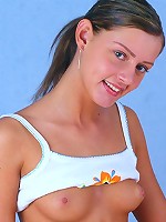 Tiny teenie girl spreading pussy