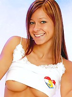 Brunette showing her perky boobs