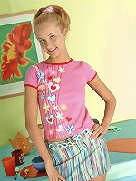 Cute blond teenager goes naughty