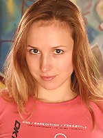 Teenage brunette toying her pussy