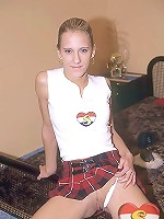 Teen spreading her legs open wide