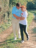 Teenage redhead enjoying a stiffy