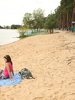 Drilled on the beach