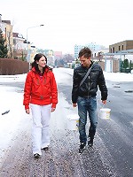 Wall painter screwing a hot chick