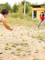 Attractive horny brunette nailed