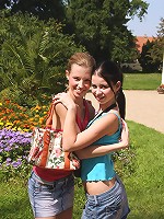 Teenage lesbian chicks scissoring