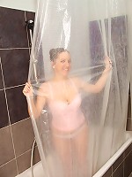 Horny chick taking a sexual bath