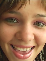 Teenie toying her pink wet pussy