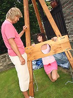 Tiny teenage cutie fucked outdoor