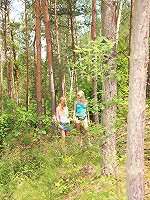Two forest lesbians toying pussy