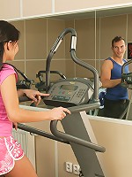 Teen cutie gets fucked in the gym